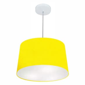 Lustre Pendente Cone Vivare Md-4156 Cúpula em Tecido 30/45x40cm - Bivolt