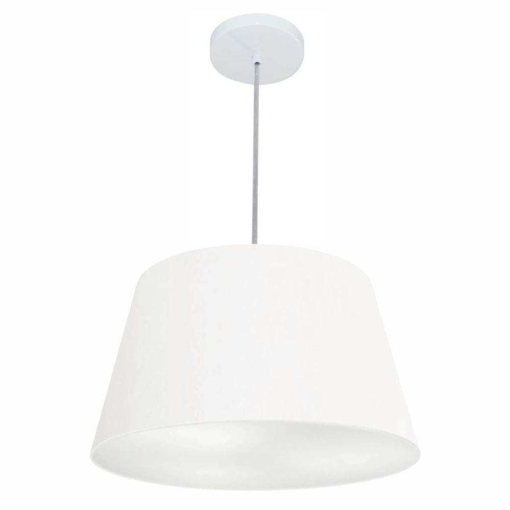 Lustre Pendente Cone Vivare Md-4021 Cúpula em Tecido 21/40x30cm - Bivolt