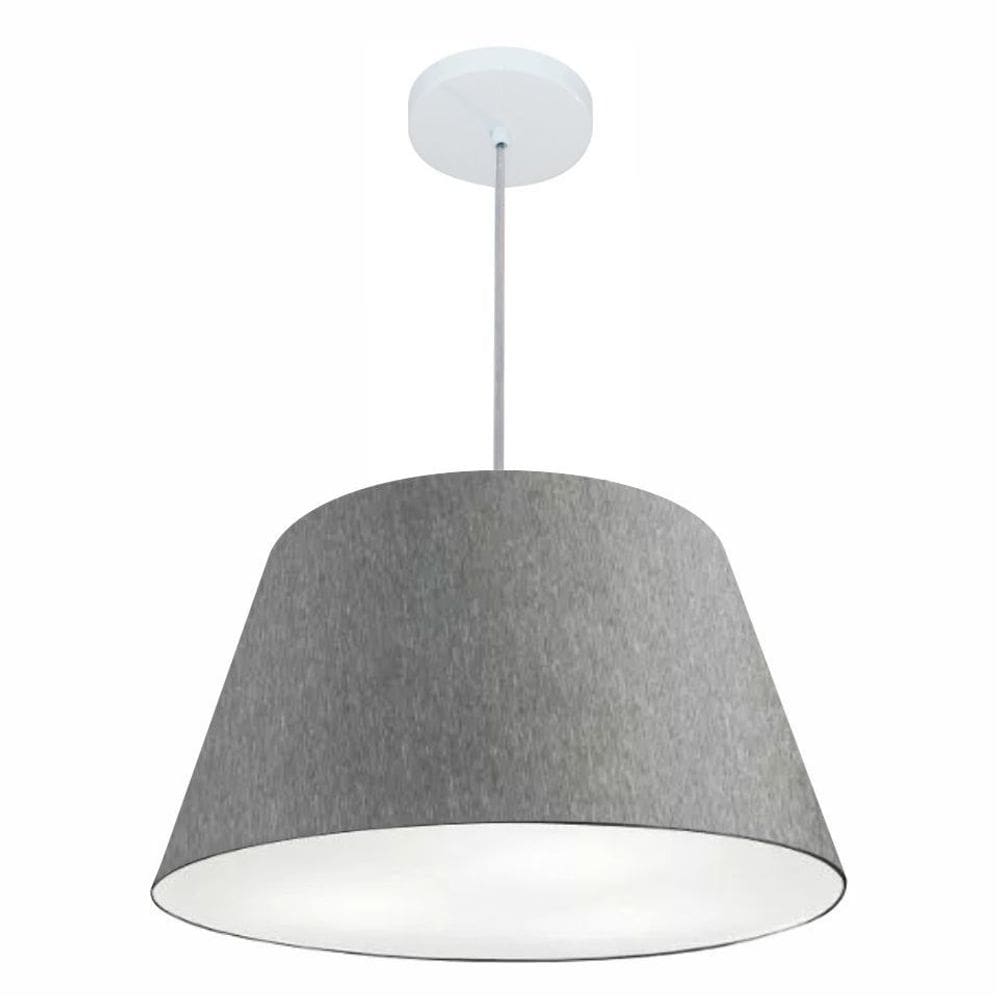 Lustre Pendente Cone Vivare Md-4248 Cúpula em Tecido 30/50x35cm - Bivolt
