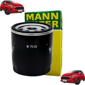 W 7113 - Filtro De Óleo Blindado - Ecosport 2012 A 2017 / Fiesta 2010 A 2019 / Focus 2010 A 2019 - Mann Filter