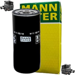 W 11 102/18 - Filtro De Óleo Blindado - F94 Hb 220 1998 A 2005 / K 124 Ib 420 1998 A 2005 / K340 B 2005 A 2012 / L94 Ub 260 2005 A 2005 - Mann Filter