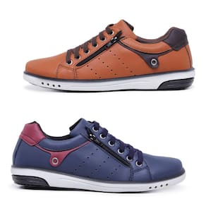 Kit 2 Sapatênis Masculinos Estilo Casual Zíper e Elástico