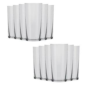 Jogo De 12 Copos De Vidro Cylinder Long Drink 350ml Nadir