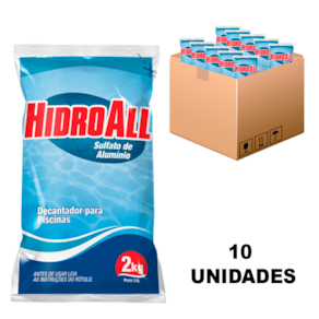 Kit 10 Sulfato de Aluminio Decantador 2kg hidroall