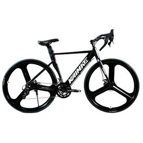 Bicicleta Speed Aro 700 Bike 16v Aeroedge Roda Liga De Alumínio Magnésio Freio A Disco Quadro Alumínio Resistente Leve Cor Preto - Wct Fitness