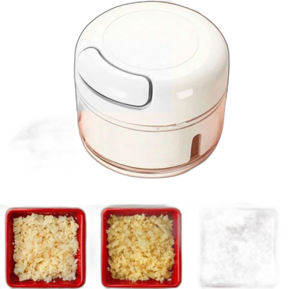 Triturador Alho Legumes Manual Processador Picador Fatiador
