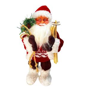 Papai Noel Saco E Ski Com Som E Movimento 30Cm