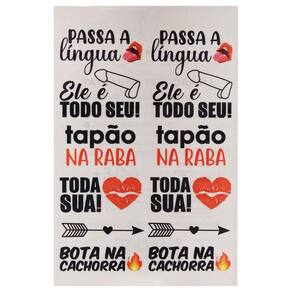 Tatuagem Temporária Tapão na Raba – Sexy, Ousada e Divertida 12 Desenhos Provocantes