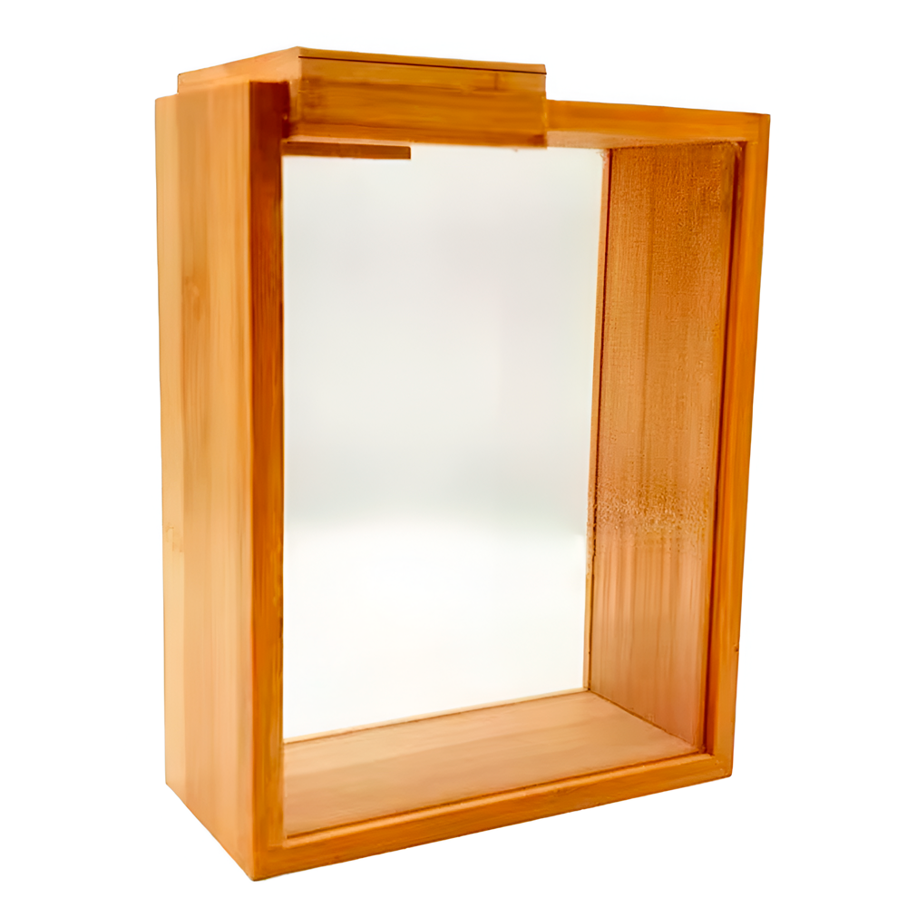 Porta Mantimentos Retangular Dispenser De Alimentos Em Bambu