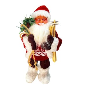 Papai Noel Saco E Ski Com Som E Movimento 30Cm