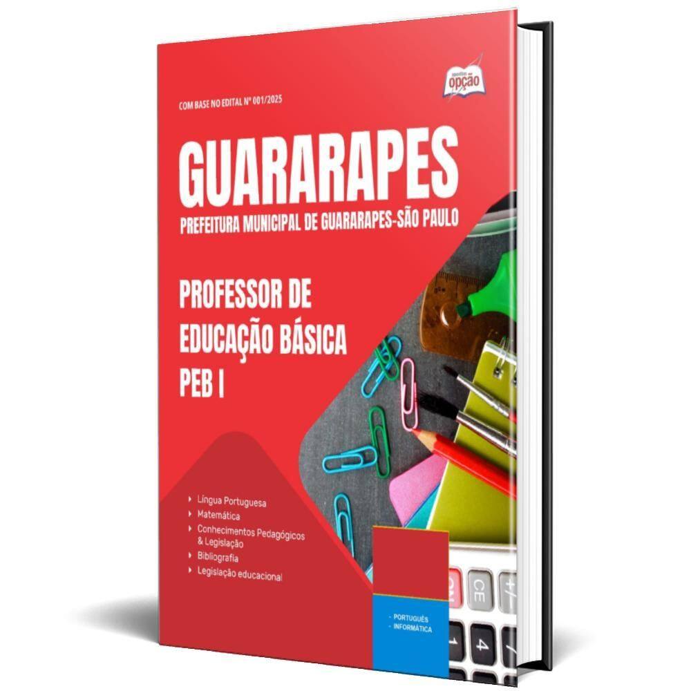 Apostila Prefeitura Guararapes Sp 2025 Professor Educação