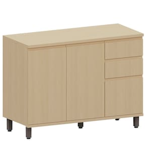 Balcão para Cozinha 120 cm 3 Portas 2 Gavetas Aurora