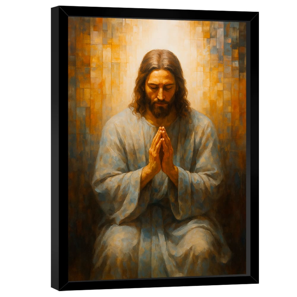 Quadro Decorativo Jesus Oração Artístico