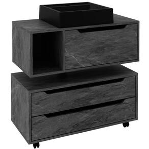 Kit Balcão e Gabinete de Banheiro com Cuba Karina