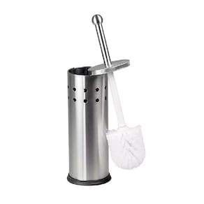 Escova Sanitaria Em Inox Com Suporte Aco Limpador De Vaso