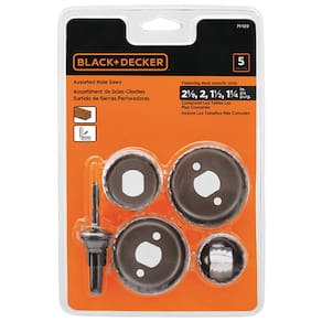 Jogo De Serra Copo Com 5 Peças Para Madeira Black Decker