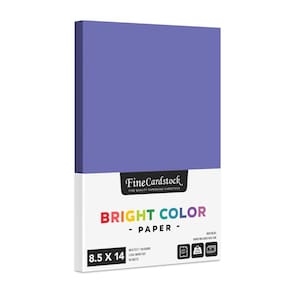 Papel colorido ultra uva brilhante — ótimo para artes e ofícios, material escolar e scrapbooking — Papel de texto encadernado de 24 lb/60 libras para