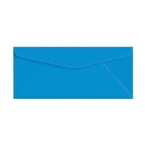Envelopes S, impressão superfina, azul brilhante, cor #10, pacote com 50