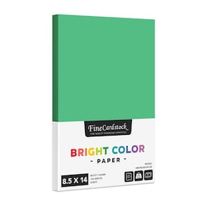 Papel: verde prado, colorido brilhante, 90 g/m2, 50 folhas, 8,5 x 14 polegadas