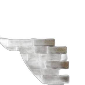 Adesivo De Tijolo Lavavél Fundo Branco 0,57 X 3M