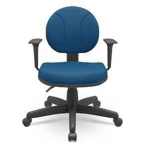 Cadeira Operativa Executiva Backsystem Braço Tecido Azul - Plaxmetal