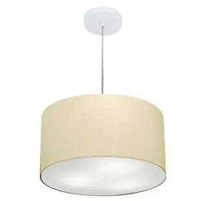Lustre Pendente Cilíndrico Vivare Md-4019 Cúpula em Tecido 40x21cm - Bivolt
