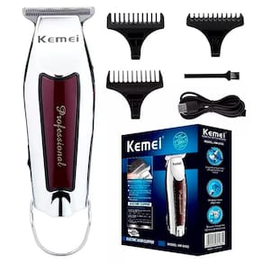 Kit Barbeiro Kemei Digital Para Barba E Pezinho