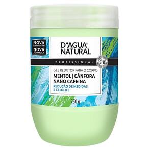 Gel para o Corpo D`Agua Natural Mentol Cânfora Cafeína 750g