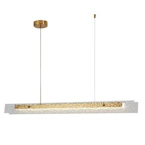 Pendente Macchiato Transparente Dourado 1xled 20w Transparente
