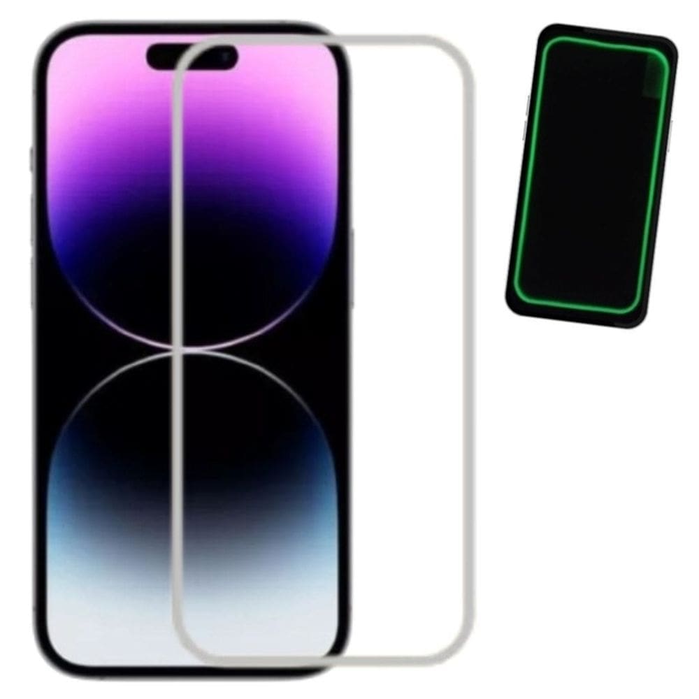 Película de Vidro 3D Neon Fluorescente para 1Ph0ne 14 Pro