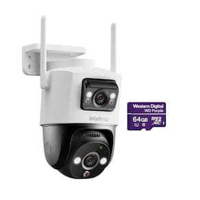 Câmera Externa Wi-Fi 3MP 360° Full Color iM9+ Com SD 64gb