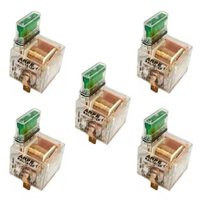 Relé Auxiliar Com Fusível Com Led 40A 12V Universal - 5 Pçs