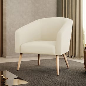 Poltrona Decorativa Pé Palito Natural Stella Cotelê Int/Veludo D03 - D`Rossi