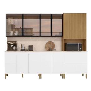 Cozinha Modulada Art 6 Peças Composição 9 Freijó Ártico Riscatto – Kits Paraná