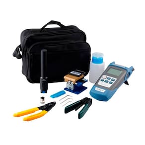 Kit completo com clivador medidor óptico caneta de falhas alicates e bolsa Ferramentas para instalação e testes em redes de fibra óptica com precisão
