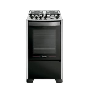 Fogão 4 Bocas a Gás Dako Magister Style com Mesa de Inox e Forno 60L Preto Bivolt