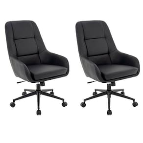 Kit 2 Cadeiras para Escritório Vegas Courino 105cm X 61cm Preto