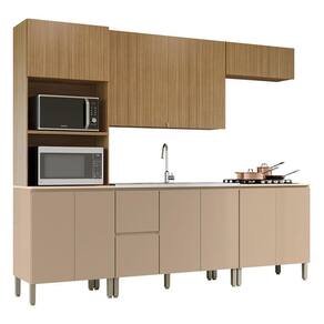 Cozinha Modulada Art 5 Peças Composição 8 Freijó Vanilla Riscatto - Kits Paraná