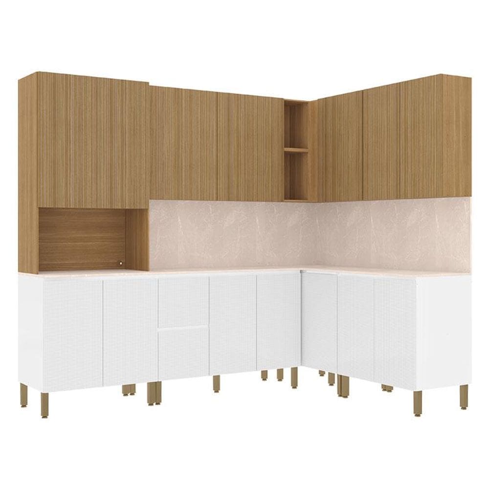Cozinha Modulada Art 8 Peças Composição 13 Freijó Ártico Riscatto – Kits Paraná