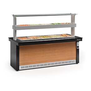 Buffet Conjugado Gelopar 7 Cubas Quentes 5 Cubas Frias Preto 220V GBTR-200