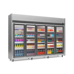 Refrigerador Expositor Vertical 1960 Litros Inox 220V Gelopar GEAS-5P