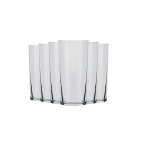Jogo De 6 Copos De Vidro Cylinder Long Drink 350ml Nadir