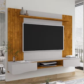 Painel para TV Até 65 Polegadas Albon 2 Portas Naturallle/Off White - Pnr Móveis