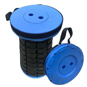 Cadeira Banco Dobravel Alca Bolsa Banqueta Retratil Acampamento Praia Pesca Fila Idoso Crinca Adulto Azul