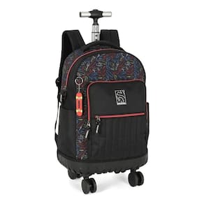 Mochila De Costas Skate Rodinhas Cor Preto 360° Luxcel