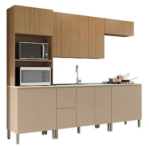 Cozinha Modulada Art 5 Peças Composição 15 Freijó Vanilla Riscatto - Kits Paraná