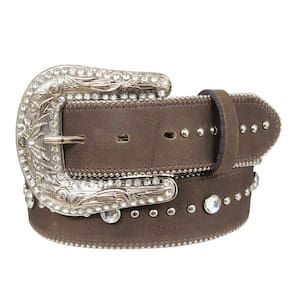 Cinto Country Marrom com Strass Cow Way 35517