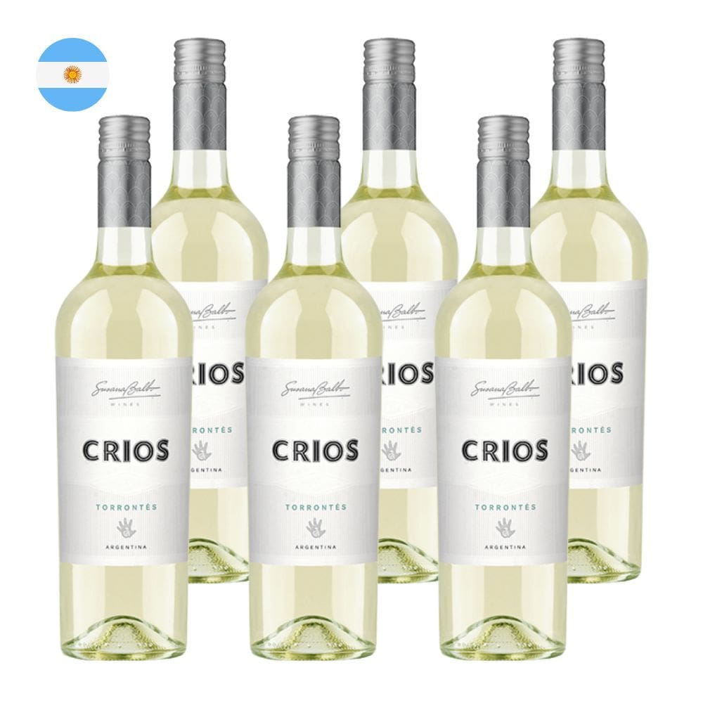Kit 6 Vinhos Crios Torrontés Branco Argentina 750ml
