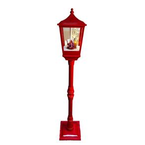 Enfeite De Natal Poste Musical Com Luzes 1.35Cm
