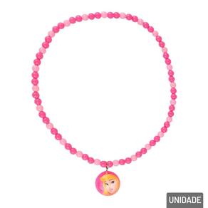 Colar de Plástico Infantil Princesa da Disney Rosa - Tudo em Caixa